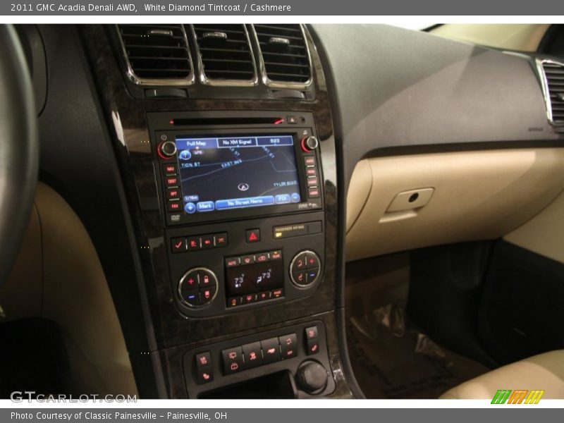 White Diamond Tintcoat / Cashmere 2011 GMC Acadia Denali AWD