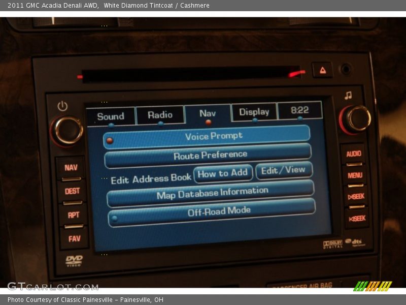 White Diamond Tintcoat / Cashmere 2011 GMC Acadia Denali AWD