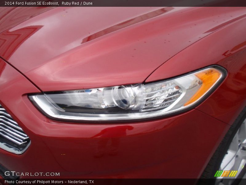 Ruby Red / Dune 2014 Ford Fusion SE EcoBoost