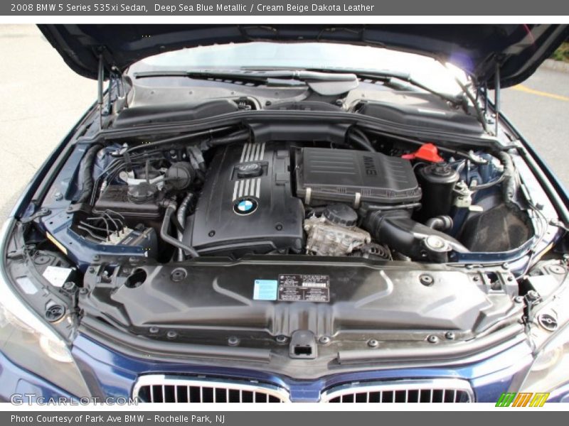 Deep Sea Blue Metallic / Cream Beige Dakota Leather 2008 BMW 5 Series 535xi Sedan