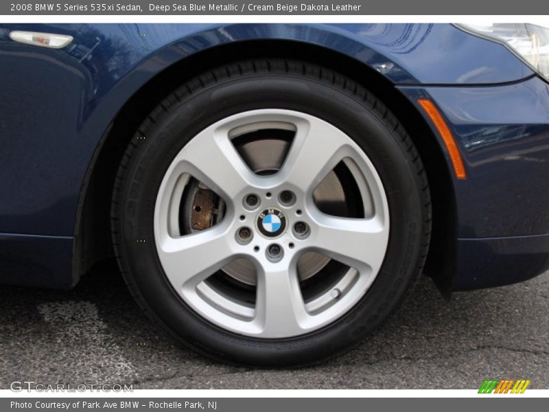 Deep Sea Blue Metallic / Cream Beige Dakota Leather 2008 BMW 5 Series 535xi Sedan