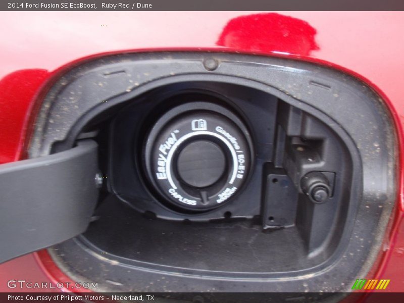 Ruby Red / Dune 2014 Ford Fusion SE EcoBoost