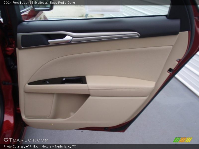 Ruby Red / Dune 2014 Ford Fusion SE EcoBoost