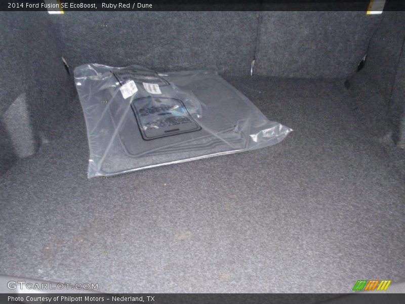 Ruby Red / Dune 2014 Ford Fusion SE EcoBoost