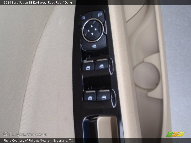 Ruby Red / Dune 2014 Ford Fusion SE EcoBoost