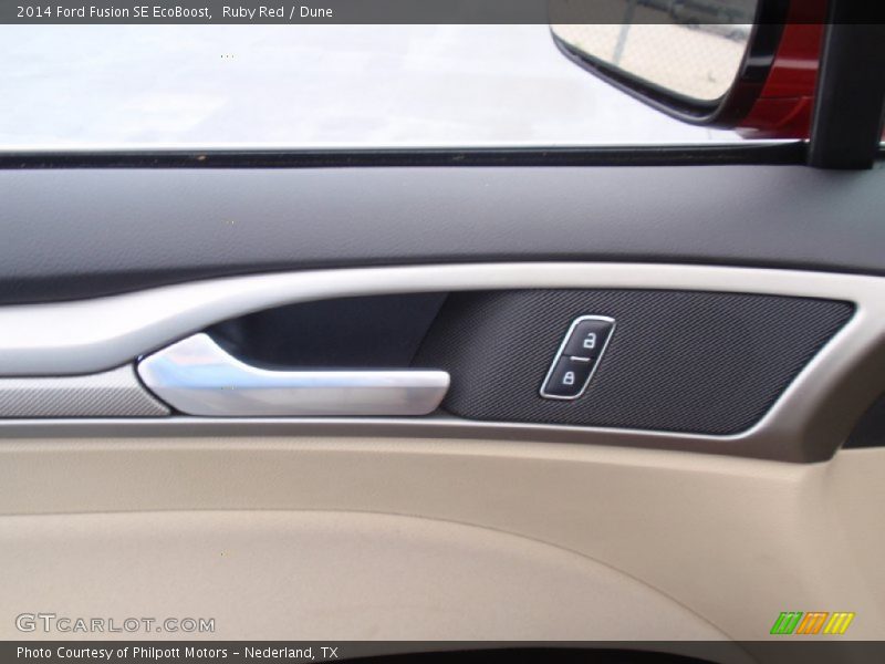 Ruby Red / Dune 2014 Ford Fusion SE EcoBoost