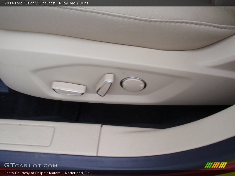 Ruby Red / Dune 2014 Ford Fusion SE EcoBoost