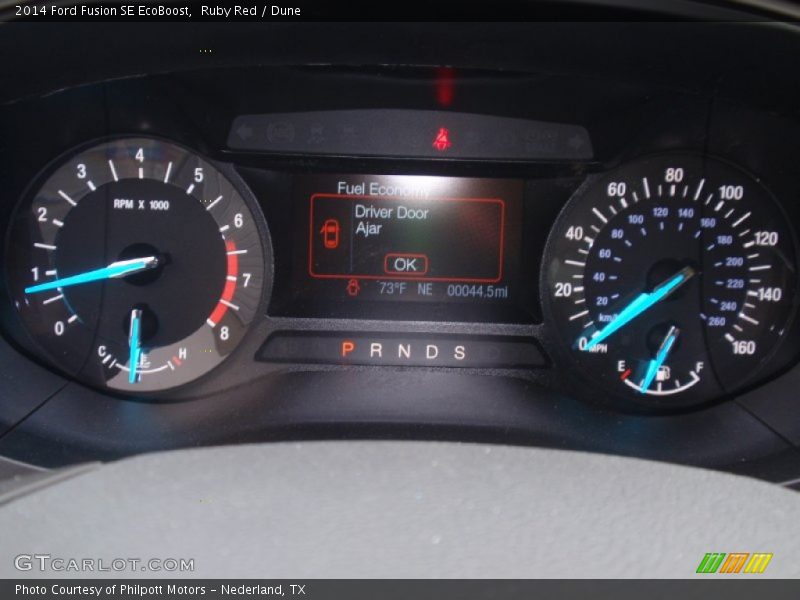 Ruby Red / Dune 2014 Ford Fusion SE EcoBoost