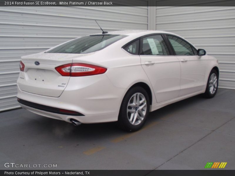White Platinum / Charcoal Black 2014 Ford Fusion SE EcoBoost
