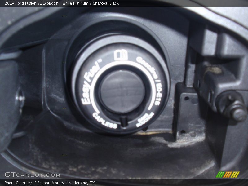 White Platinum / Charcoal Black 2014 Ford Fusion SE EcoBoost