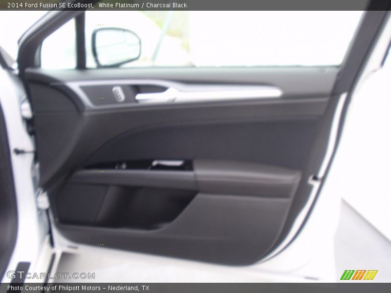 White Platinum / Charcoal Black 2014 Ford Fusion SE EcoBoost