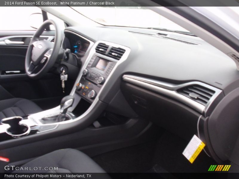 White Platinum / Charcoal Black 2014 Ford Fusion SE EcoBoost