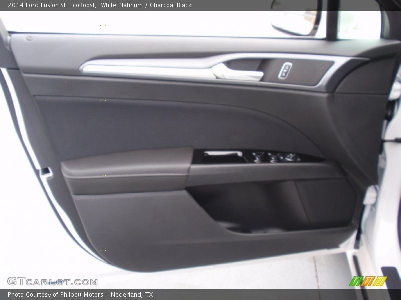 White Platinum / Charcoal Black 2014 Ford Fusion SE EcoBoost