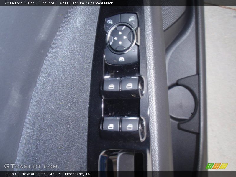 White Platinum / Charcoal Black 2014 Ford Fusion SE EcoBoost