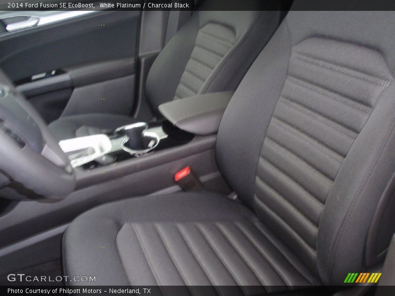 White Platinum / Charcoal Black 2014 Ford Fusion SE EcoBoost