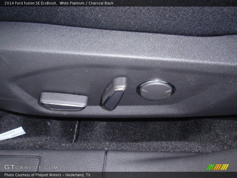 White Platinum / Charcoal Black 2014 Ford Fusion SE EcoBoost