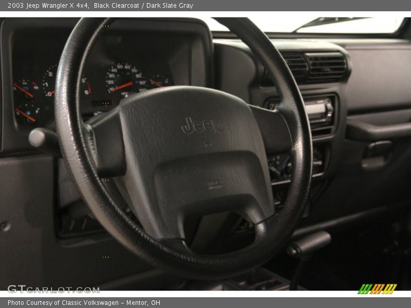Black Clearcoat / Dark Slate Gray 2003 Jeep Wrangler X 4x4