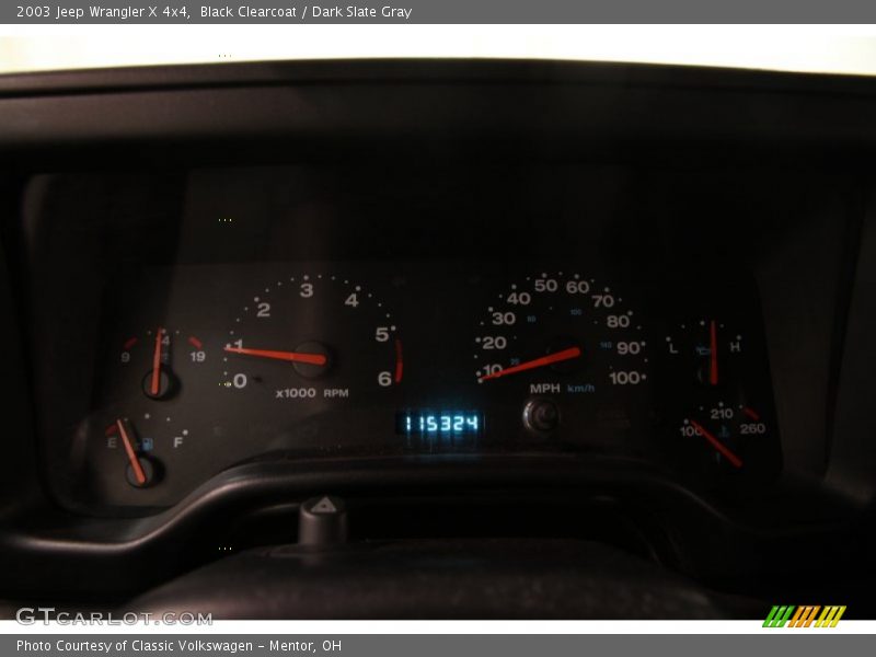 Black Clearcoat / Dark Slate Gray 2003 Jeep Wrangler X 4x4