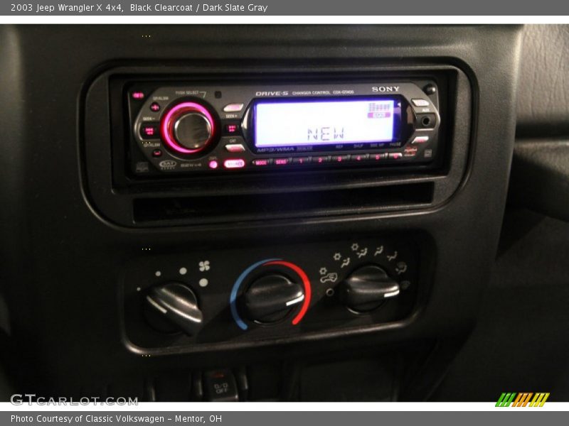 Black Clearcoat / Dark Slate Gray 2003 Jeep Wrangler X 4x4