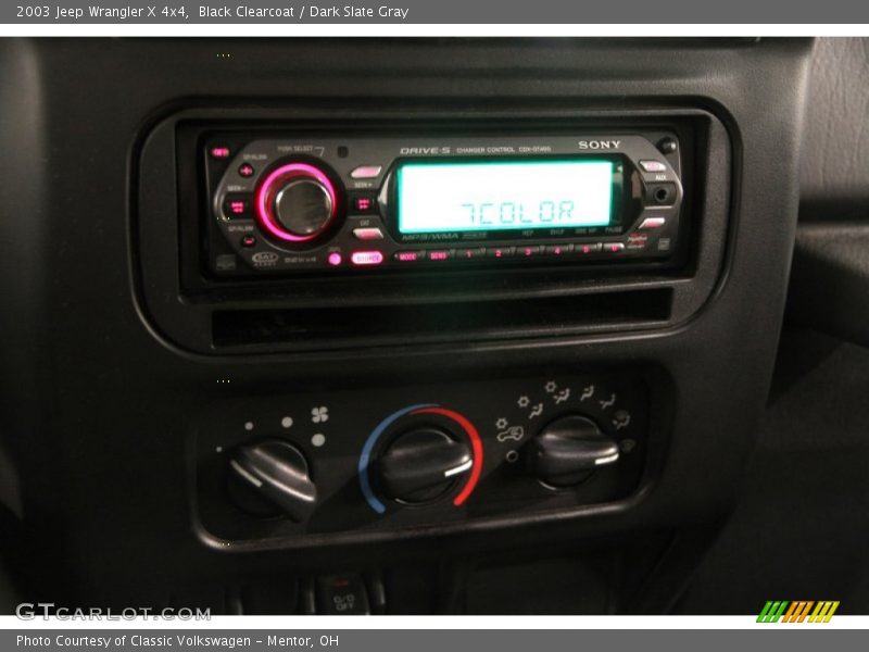 Black Clearcoat / Dark Slate Gray 2003 Jeep Wrangler X 4x4