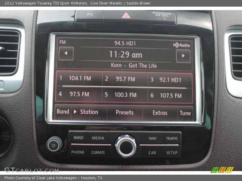 Cool Silver Metallic / Saddle Brown 2012 Volkswagen Touareg TDI Sport 4XMotion
