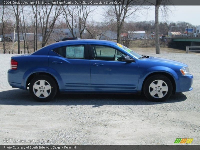 Marathon Blue Pearl / Dark Slate Gray/Light Slate Gray 2008 Dodge Avenger SE