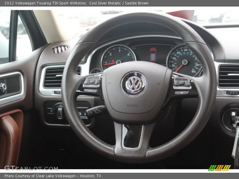 Cool Silver Metallic / Saddle Brown 2012 Volkswagen Touareg TDI Sport 4XMotion