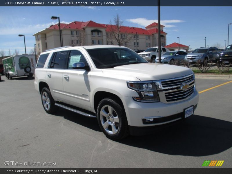 White Diamond Tricoat / Cocoa/Dune 2015 Chevrolet Tahoe LTZ 4WD