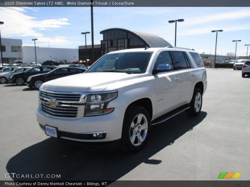 White Diamond Tricoat / Cocoa/Dune 2015 Chevrolet Tahoe LTZ 4WD