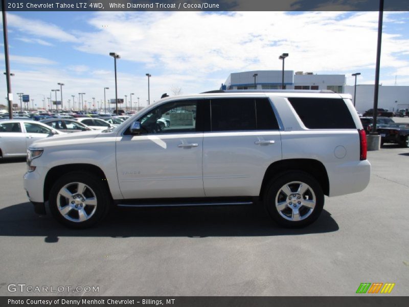 White Diamond Tricoat / Cocoa/Dune 2015 Chevrolet Tahoe LTZ 4WD