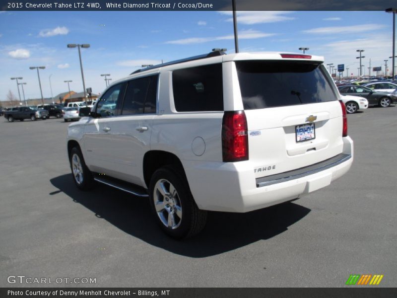 White Diamond Tricoat / Cocoa/Dune 2015 Chevrolet Tahoe LTZ 4WD