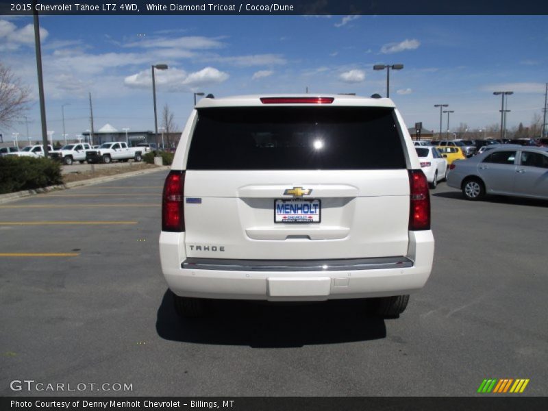 White Diamond Tricoat / Cocoa/Dune 2015 Chevrolet Tahoe LTZ 4WD