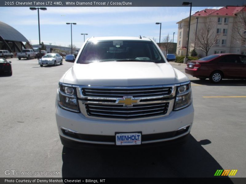 White Diamond Tricoat / Cocoa/Dune 2015 Chevrolet Tahoe LTZ 4WD