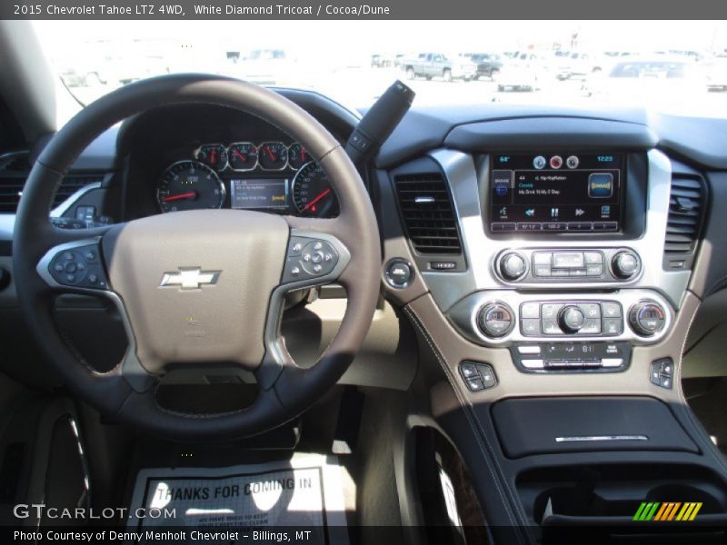 White Diamond Tricoat / Cocoa/Dune 2015 Chevrolet Tahoe LTZ 4WD