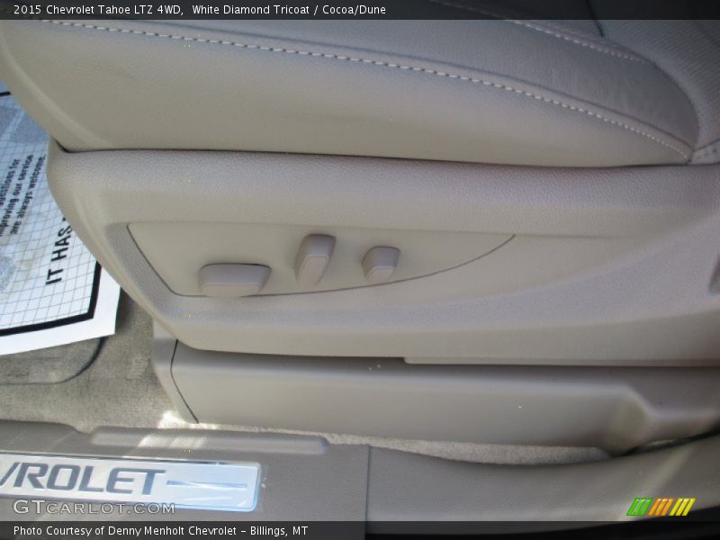 White Diamond Tricoat / Cocoa/Dune 2015 Chevrolet Tahoe LTZ 4WD
