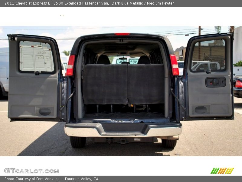 Dark Blue Metallic / Medium Pewter 2011 Chevrolet Express LT 3500 Extended Passenger Van