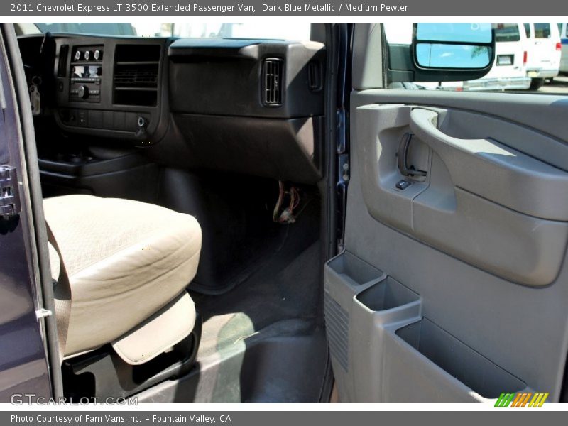 Dark Blue Metallic / Medium Pewter 2011 Chevrolet Express LT 3500 Extended Passenger Van