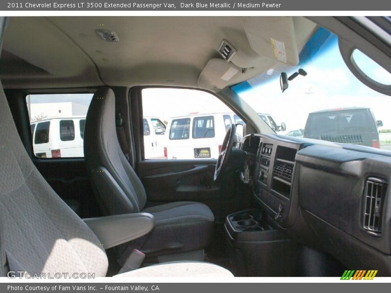 Dark Blue Metallic / Medium Pewter 2011 Chevrolet Express LT 3500 Extended Passenger Van
