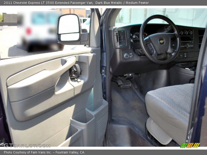 Dark Blue Metallic / Medium Pewter 2011 Chevrolet Express LT 3500 Extended Passenger Van