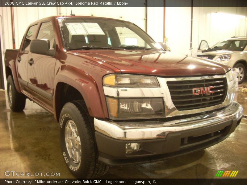 Sonoma Red Metallic / Ebony 2008 GMC Canyon SLE Crew Cab 4x4