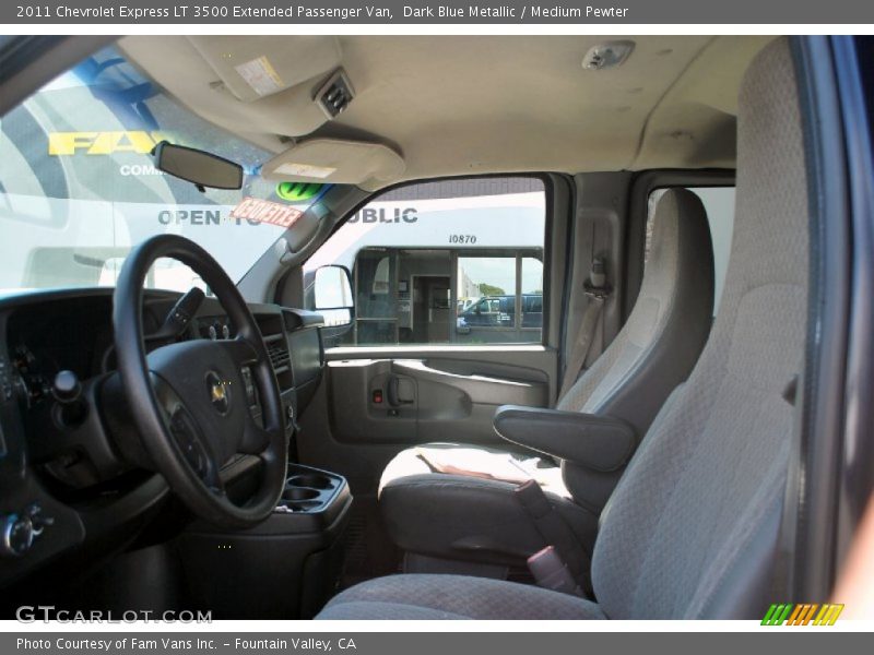 Dark Blue Metallic / Medium Pewter 2011 Chevrolet Express LT 3500 Extended Passenger Van