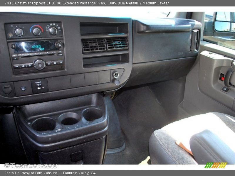 Dark Blue Metallic / Medium Pewter 2011 Chevrolet Express LT 3500 Extended Passenger Van