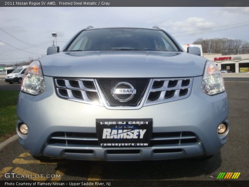 Frosted Steel Metallic / Gray 2011 Nissan Rogue SV AWD
