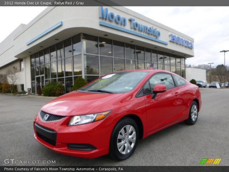 Rallye Red / Gray 2012 Honda Civic LX Coupe