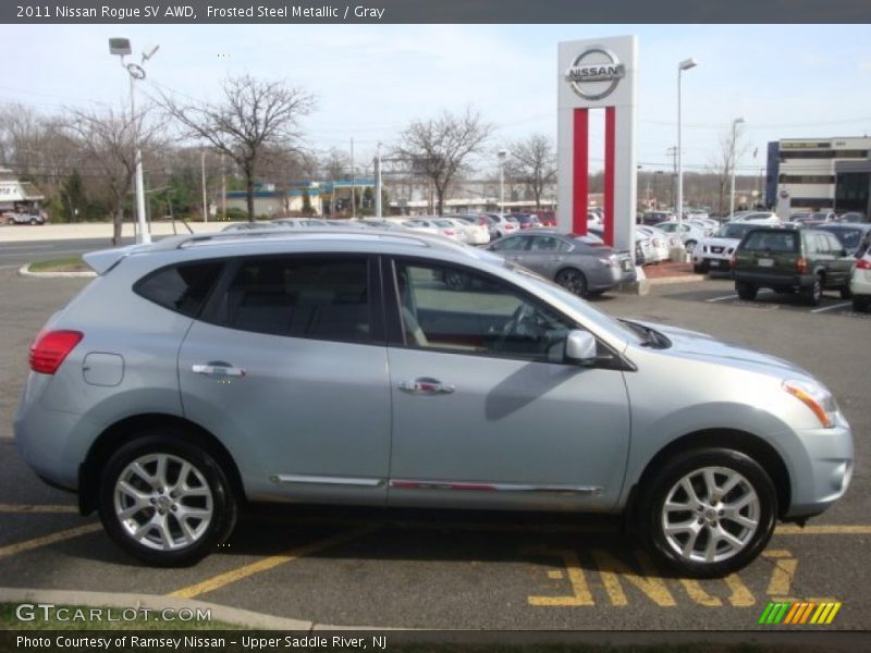 Frosted Steel Metallic / Gray 2011 Nissan Rogue SV AWD