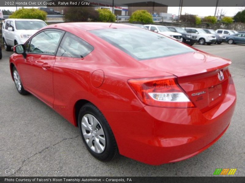 Rallye Red / Gray 2012 Honda Civic LX Coupe