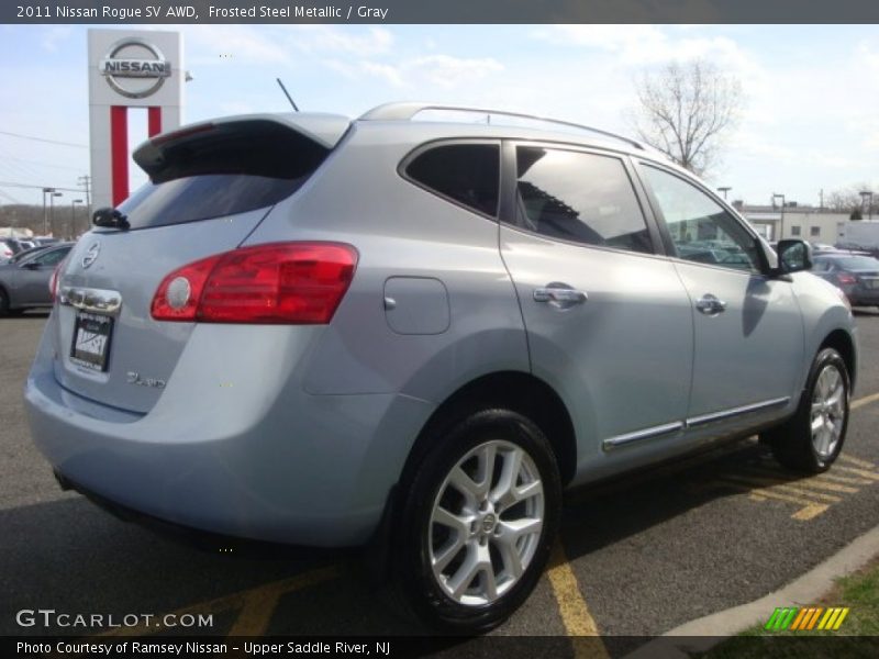 Frosted Steel Metallic / Gray 2011 Nissan Rogue SV AWD