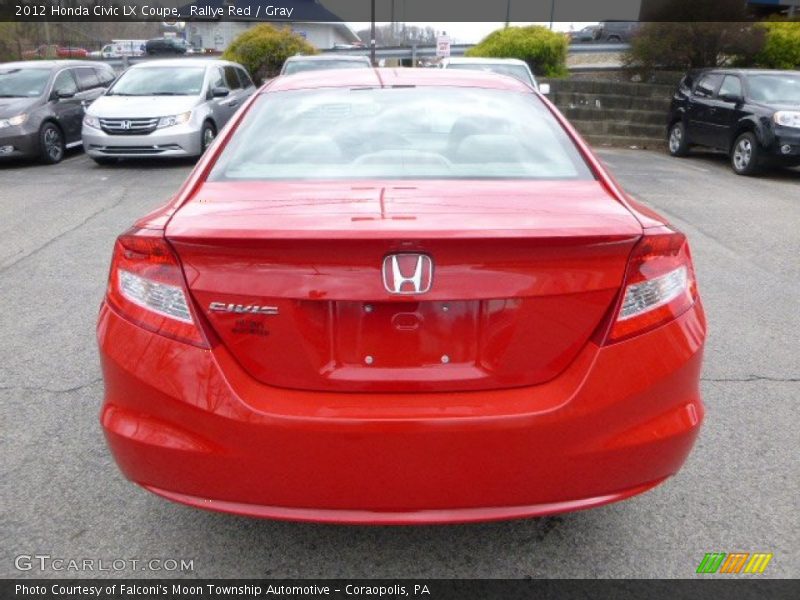 Rallye Red / Gray 2012 Honda Civic LX Coupe