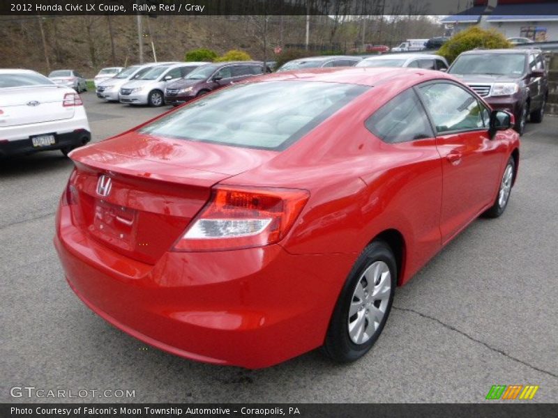 Rallye Red / Gray 2012 Honda Civic LX Coupe