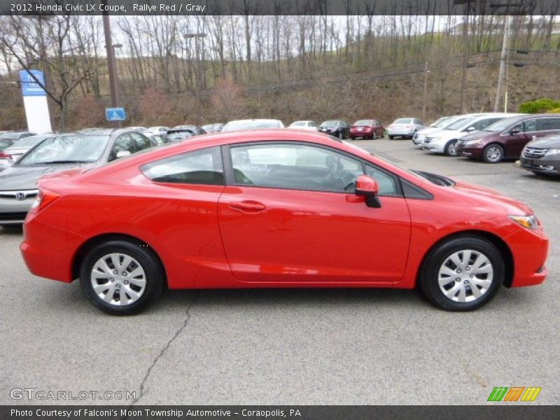 Rallye Red / Gray 2012 Honda Civic LX Coupe